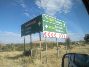 Directional Signage - Travels to Namib Grens